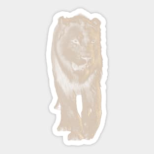 Lion Picture in Vintage Sepia Sticker